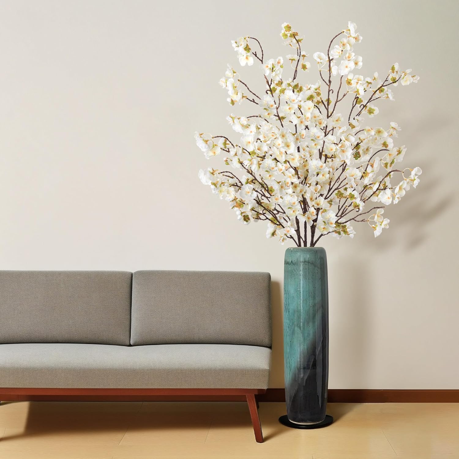 4 Pcs Artificial Cherry Blossom Flower Branches for Home Decor Spring Centerpieces