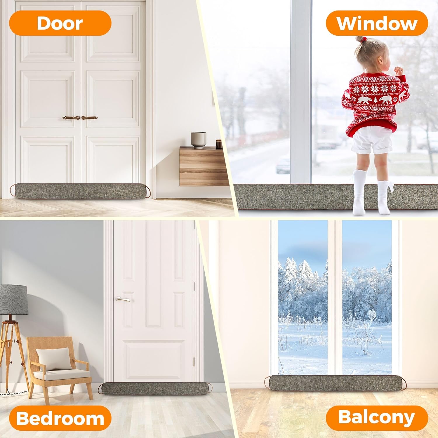 TORRAMI 32 Inch Draft Stopper Door Seal
