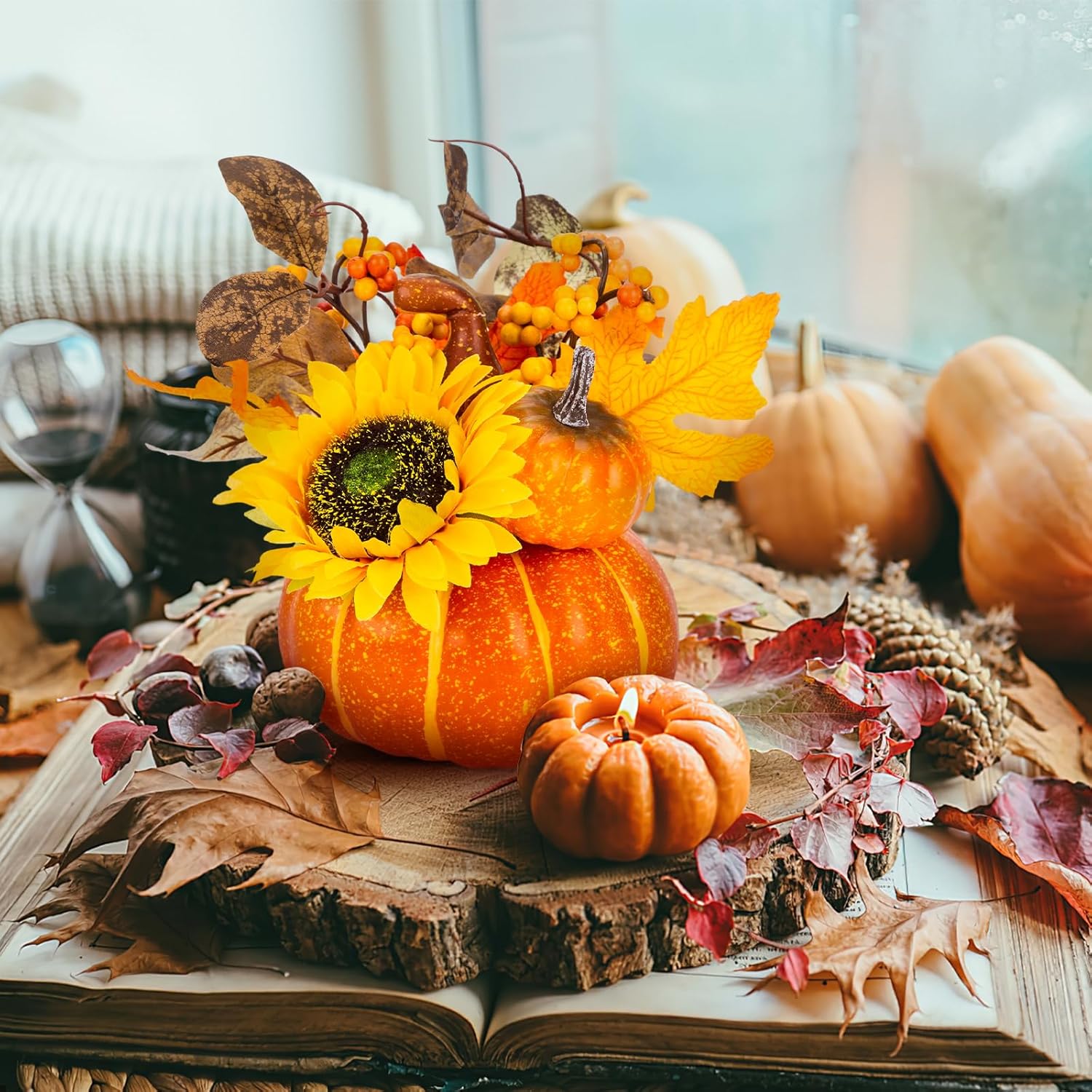 DomeStar Artificial Pumpkin for Fall Decor