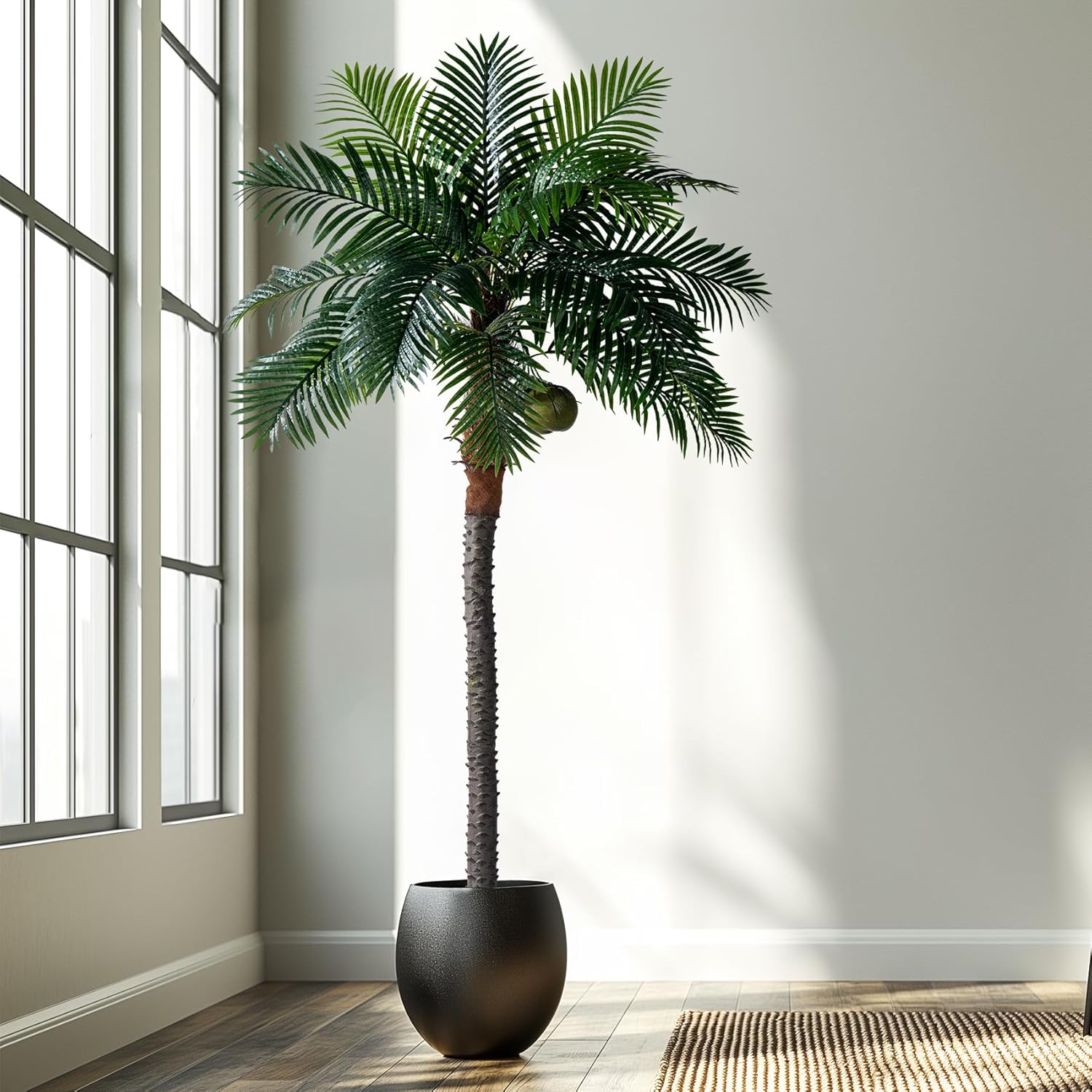 Erimda 82FT Artificial Phoenix Palm Tree with Coconut Fruit