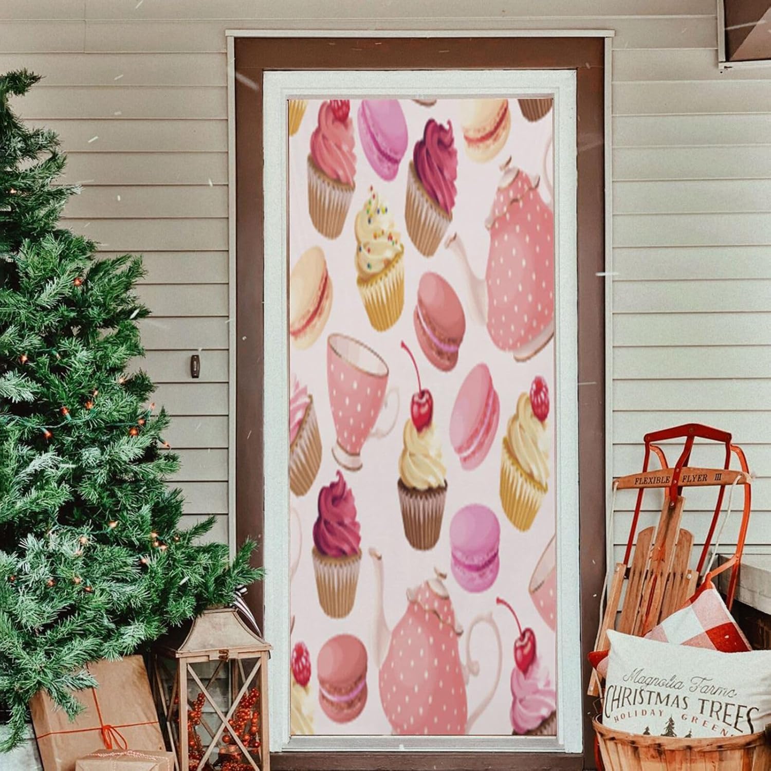 Susiyo Teaparty Pink Cake Halloween Door Cover