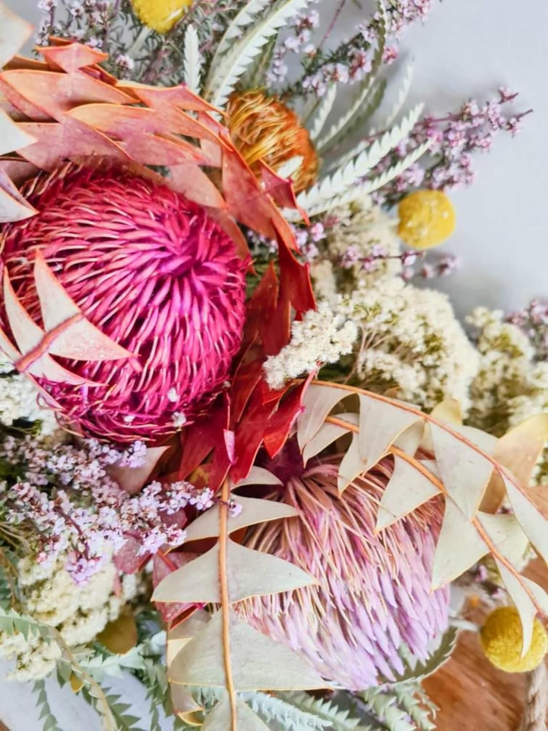 Dried Native Flowers Wedding Bouquet Garland