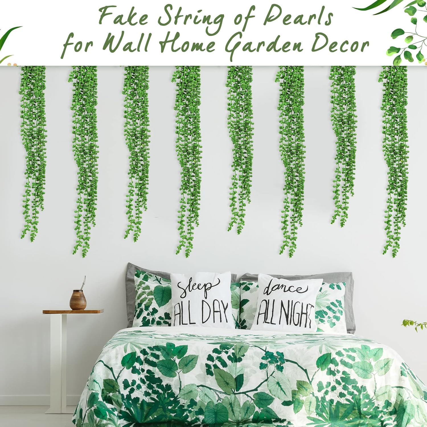 16 Pcs Artificial Succulents Hanging Plants Wall Greenery Decor