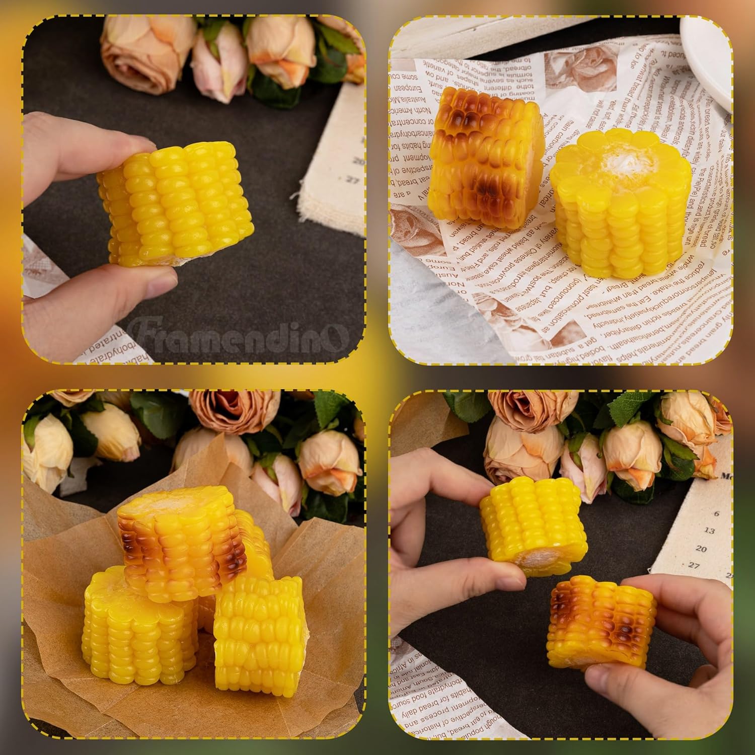 Framendino 6 Pack Artificial Roasted Corn Vegetables