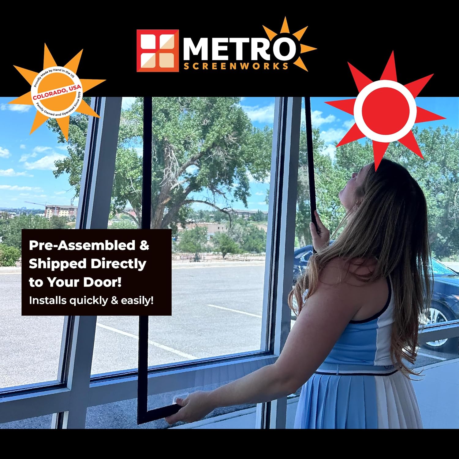 Metro Screenworks Draft Blocker - Custom Size Vinyl Window Screen