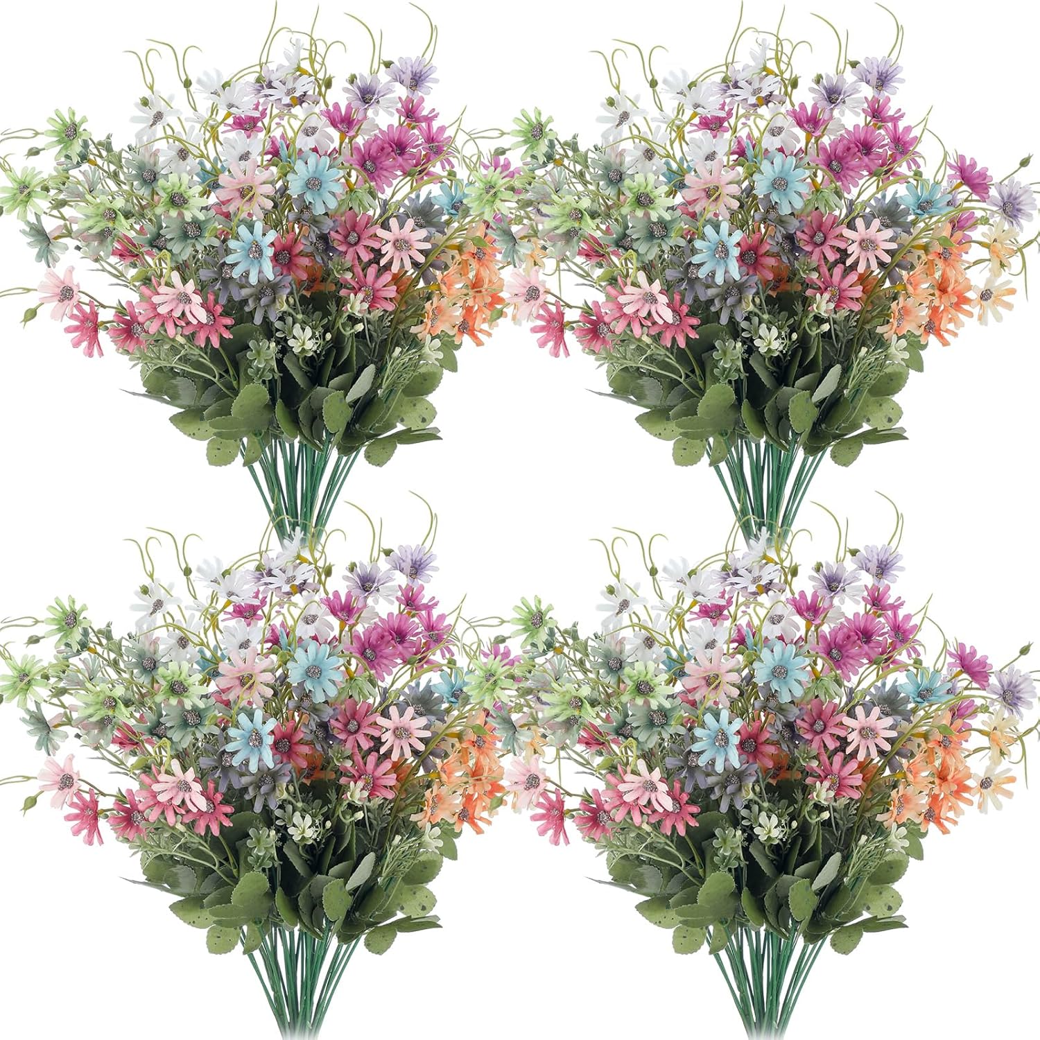 Riceshoot 24 Pcs Artificial Daisy Wildflowers for Home Decor