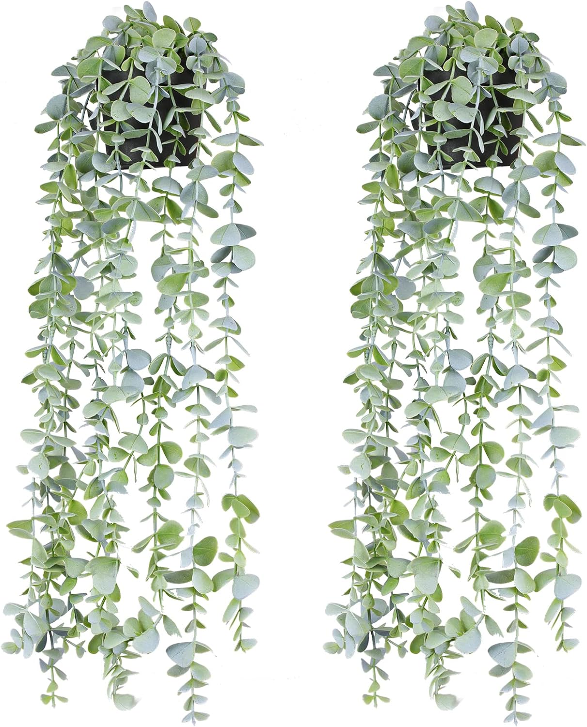 BACAMA Fake Hanging Eucalyptus Plants Pack of 2 236 Inch