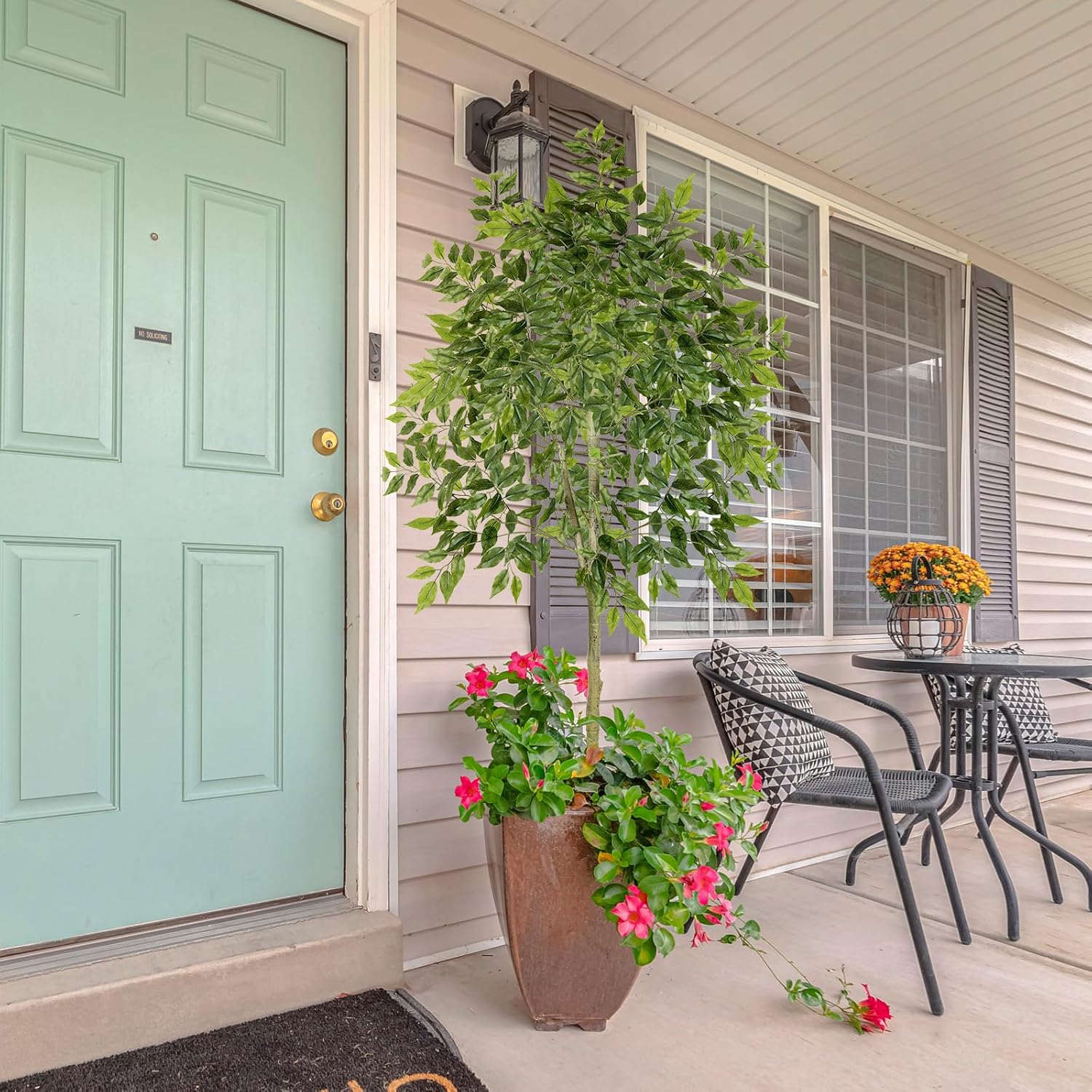 PINPON 6FT Artificial Ficus Tree for Home Decor