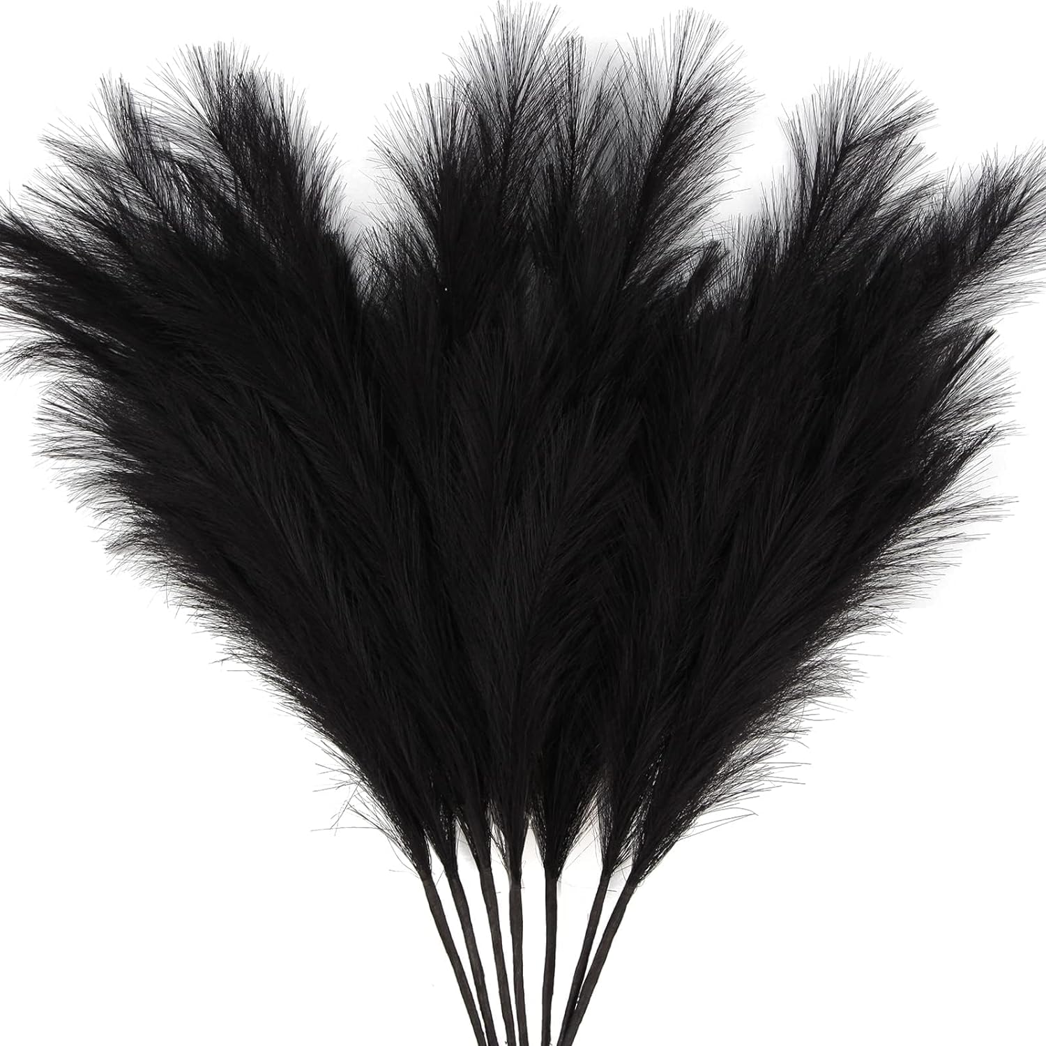 ZIFTY 7-Pcs 38 Black Pampas Grass Artificial Flower Set