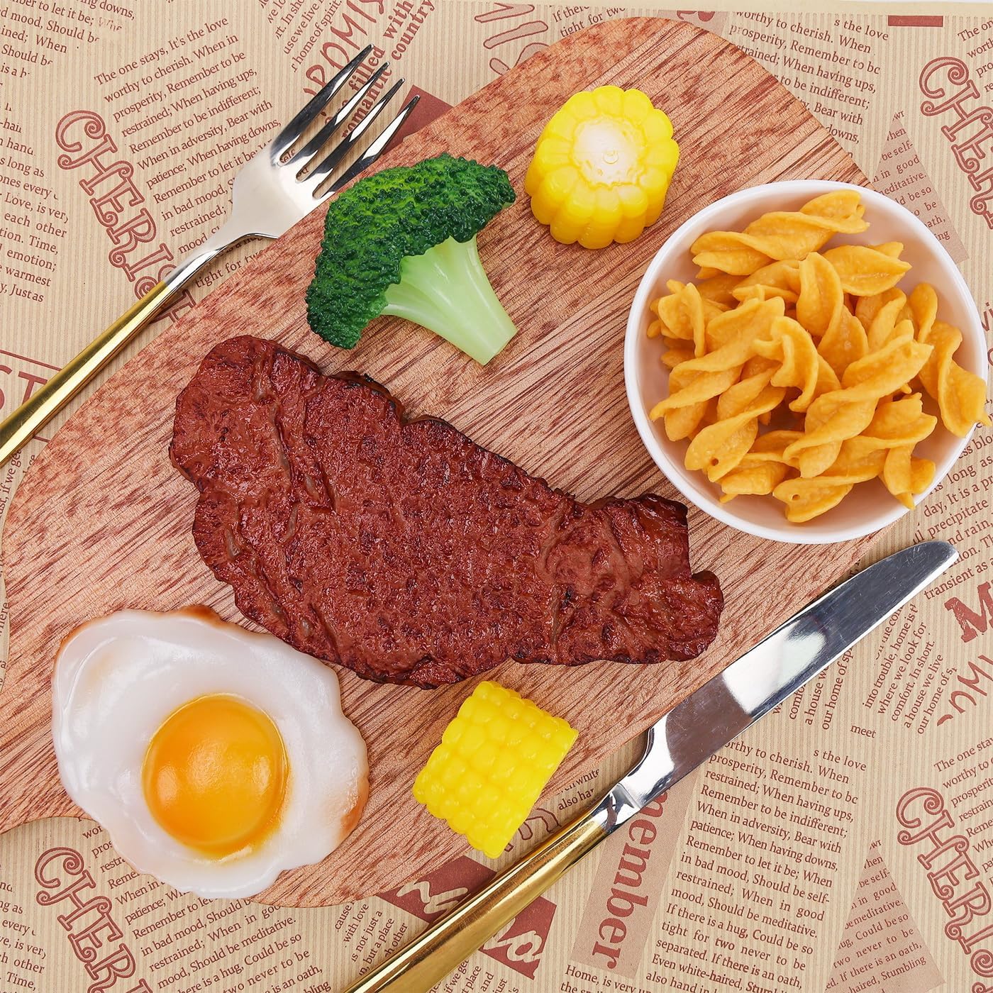 25pcs Artificial Food Decor for Kitchen Wedding Display