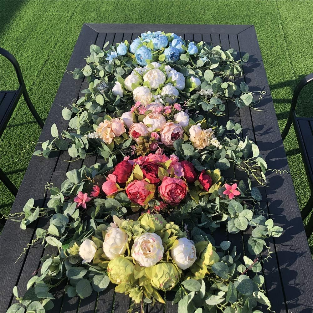 HS BRIDAL 30 Inch Rustic Artificial Floral Swag
