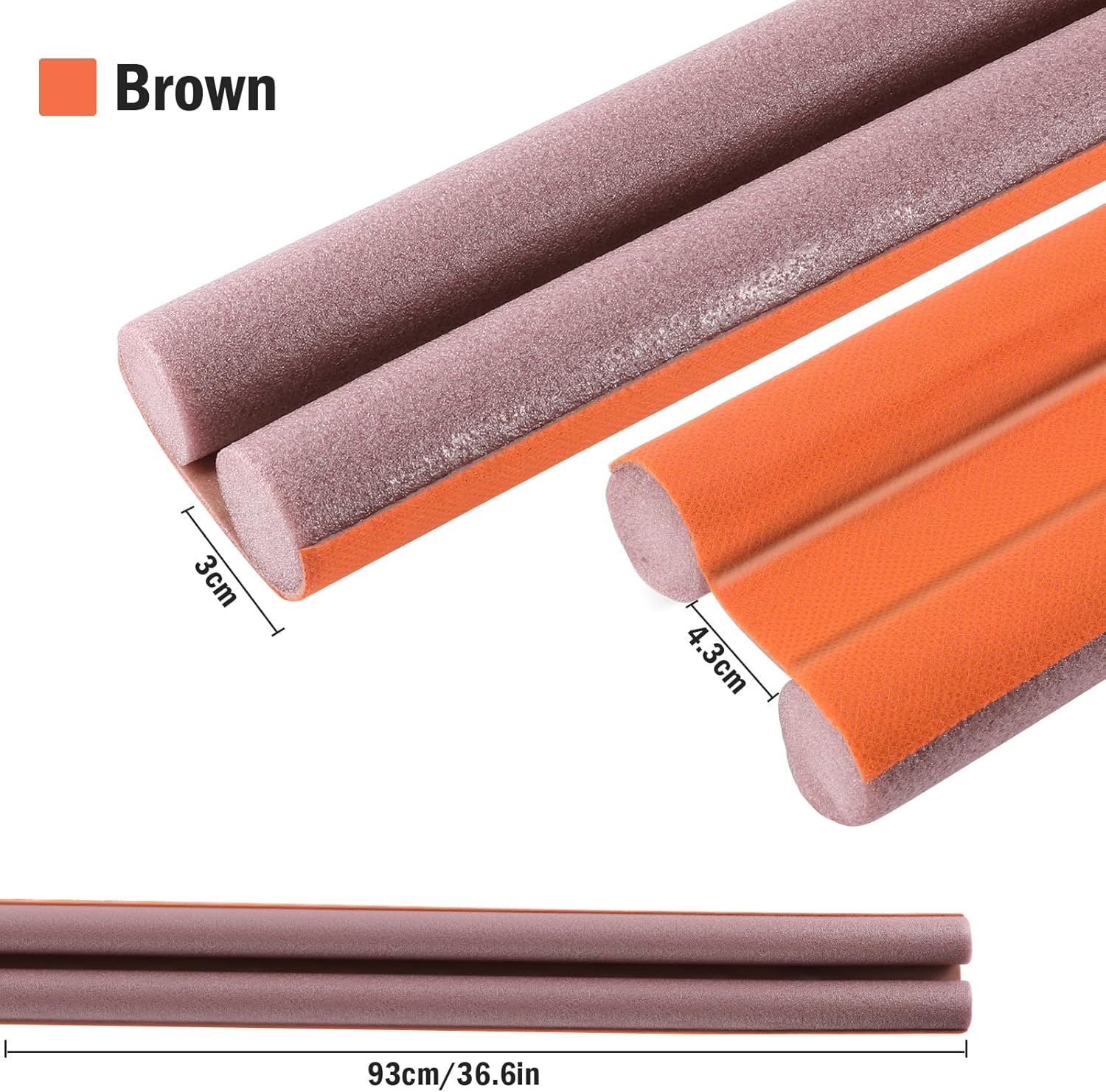 Black Door Draft Blocker 36 Inch Insulation Seal