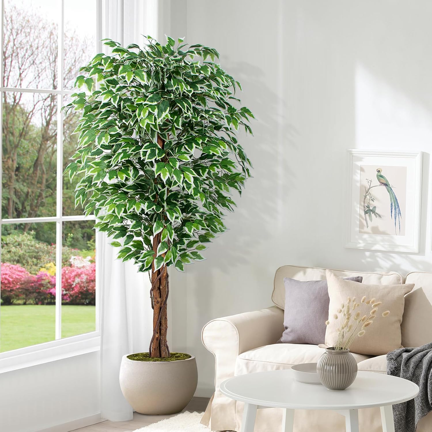 62ft Ficus Artificial Tree with 3 Curved Trunks
