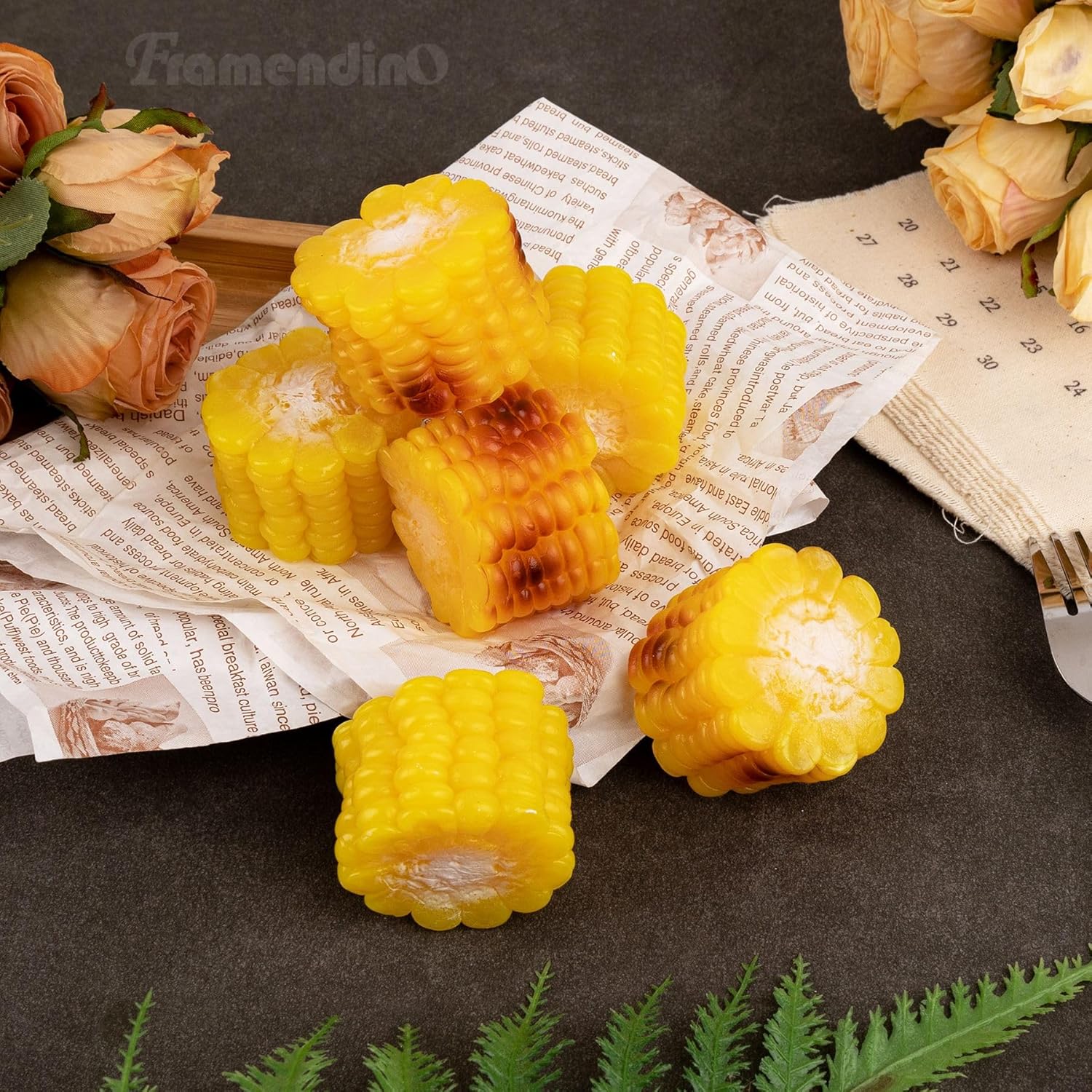 Framendino 6 Pack Artificial Roasted Corn Vegetables