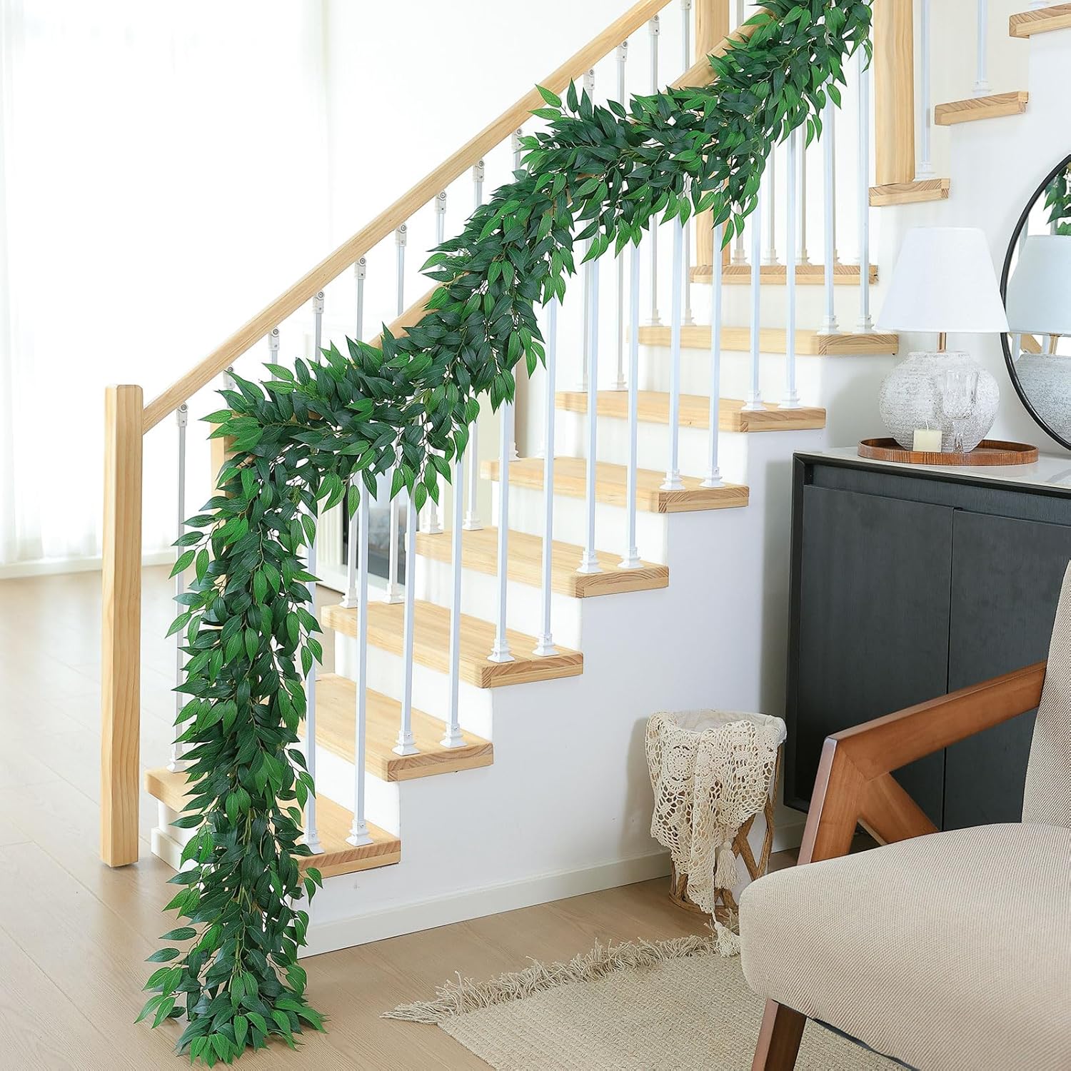 Mizii 10 Feet Artificial Vine Garland Faux Italian Ruscus Decor