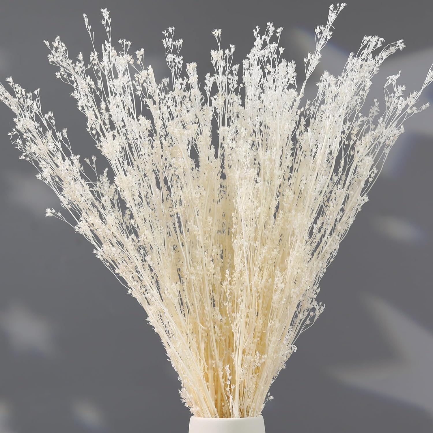 Tavkite Dried White Babys Breath Bouquet 17 Inch