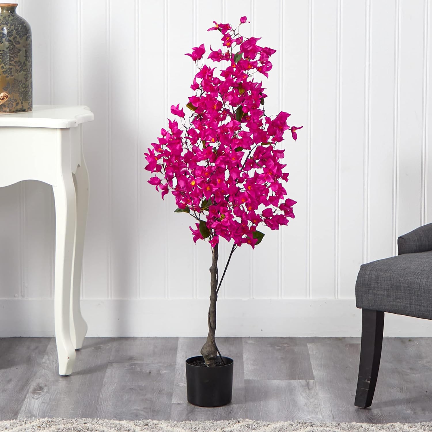 Nearly Natural 4ft Bougainvillea Artificial Tree Pink