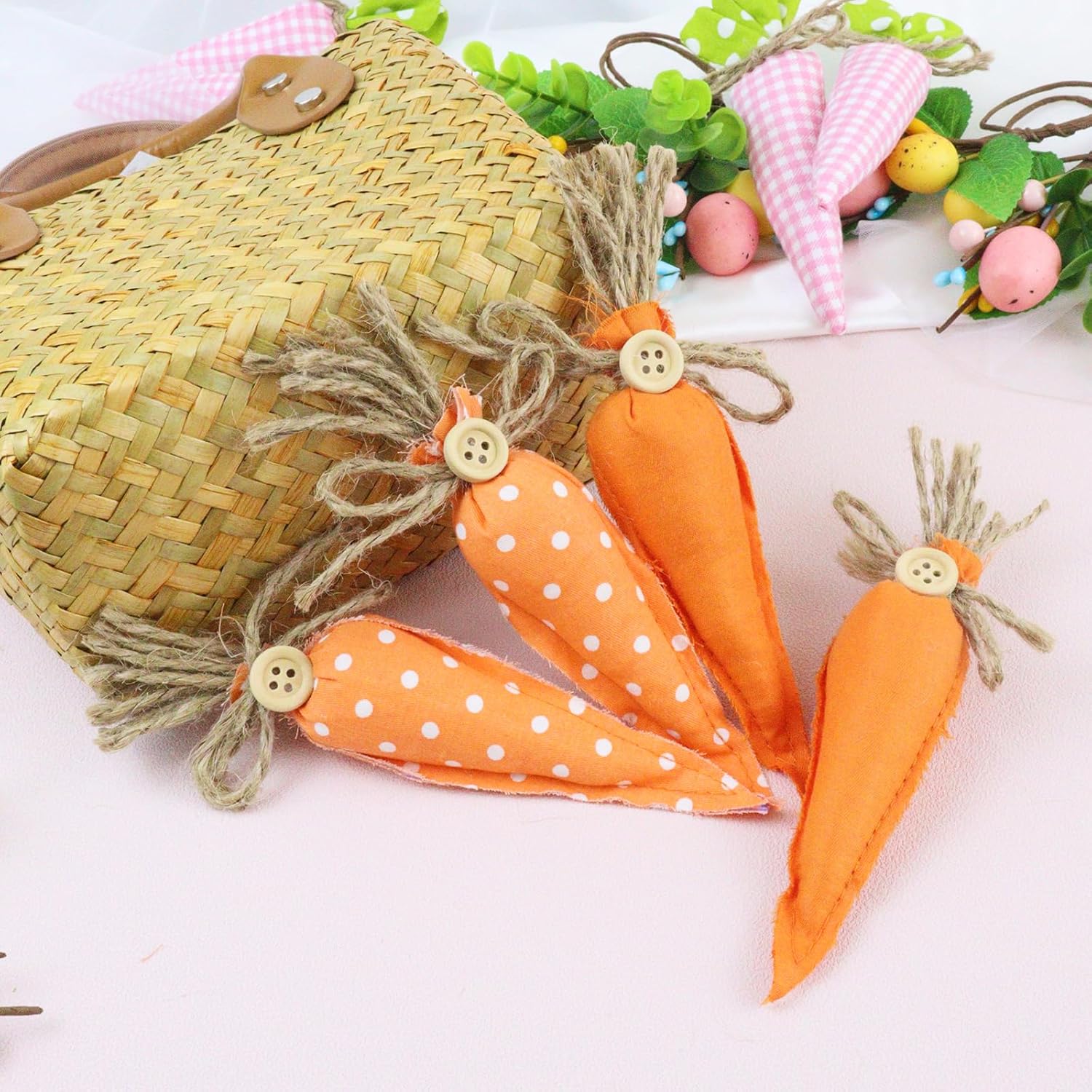 4PCS Easter Artificial Fabric Carrots Decorations