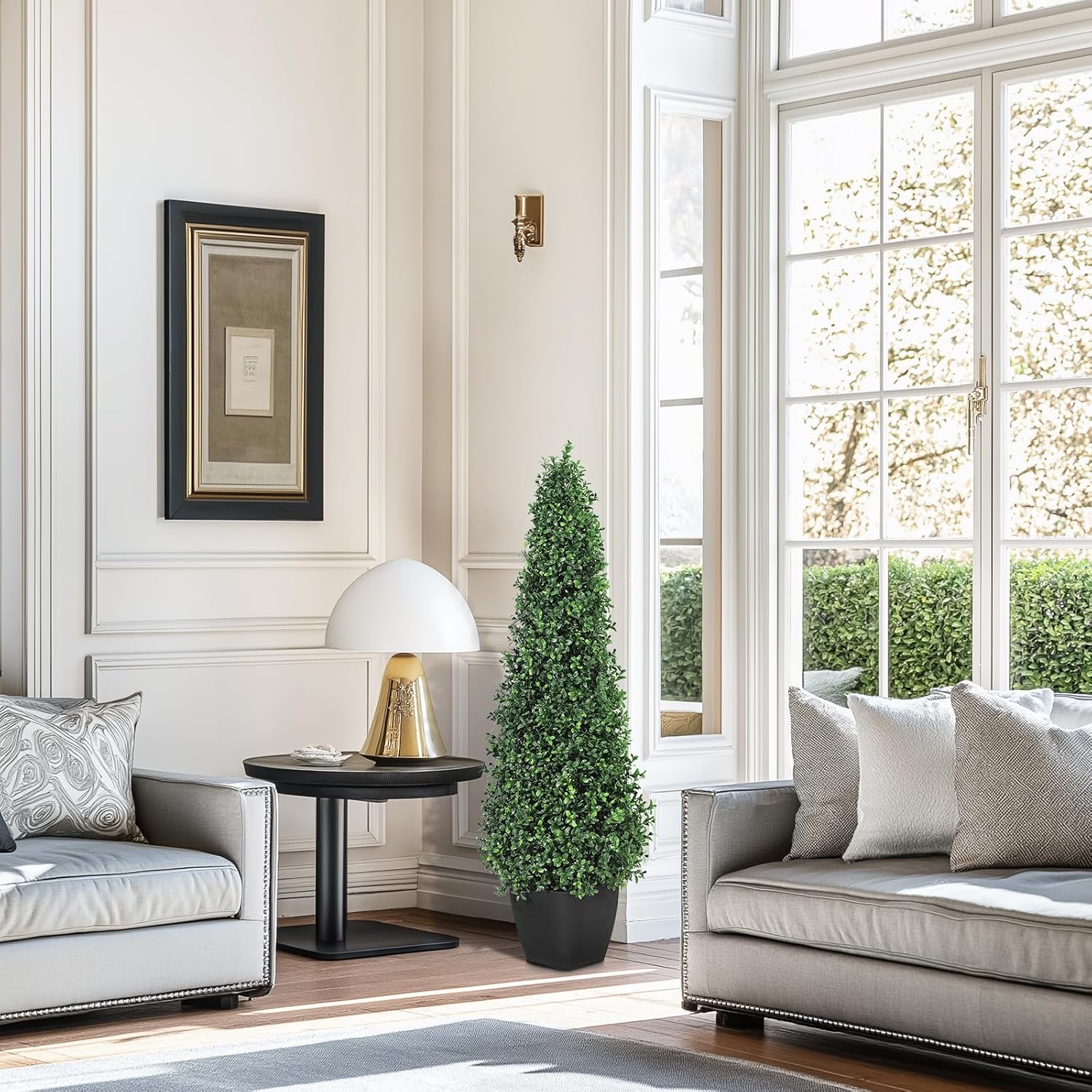 Coucheta 3FT Artificial Boxwood Topiary Trees 2Pack