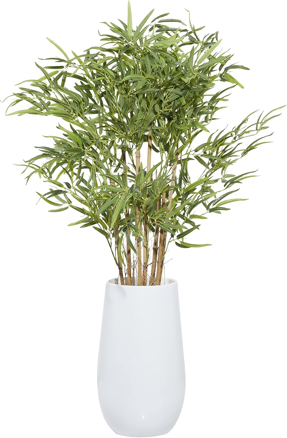 Deco 79 Artificial Bamboo Tree with Realistic Leaves and Fiberglass Pot