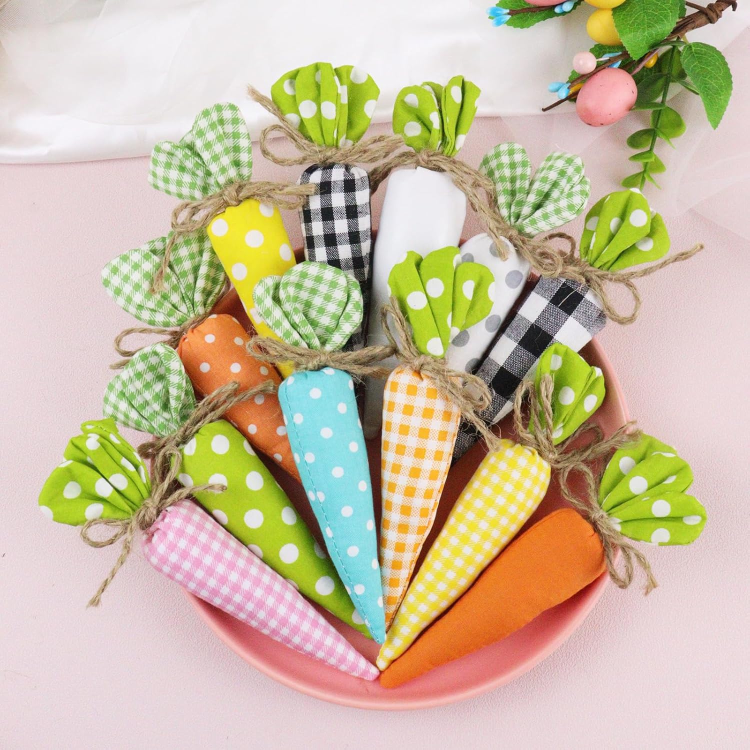 Brihasory Easter Carrots Decorations Set of 12