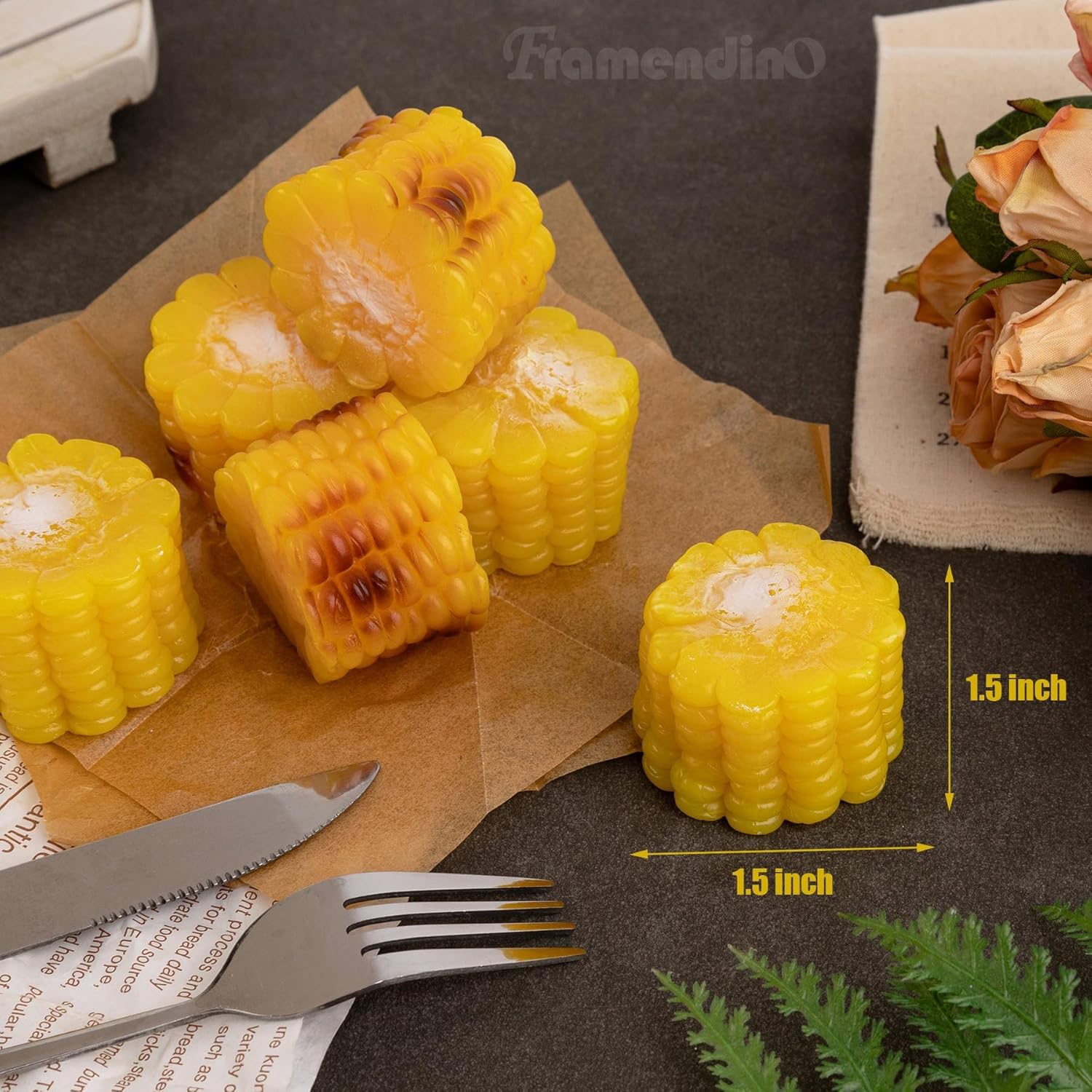 Framendino 6 Pack Artificial Roasted Corn Vegetables