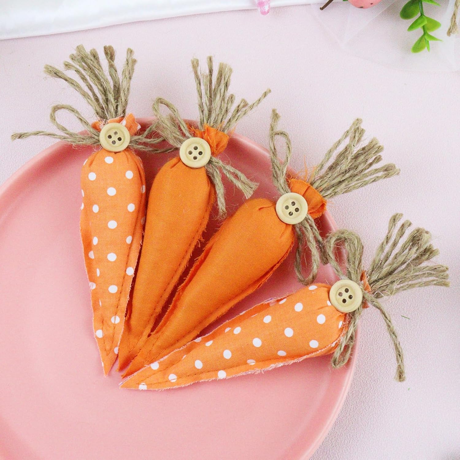 4PCS Easter Artificial Fabric Carrots Decorations
