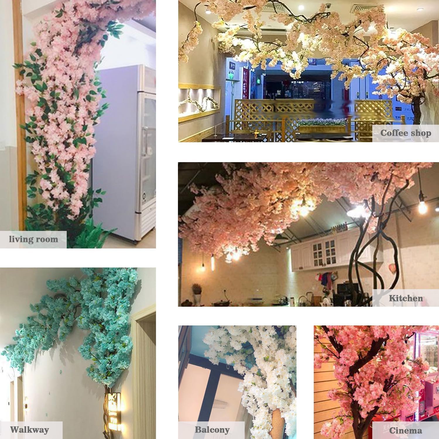 Artificial Cherry Blossom Tree for Indoor Ceiling Decor