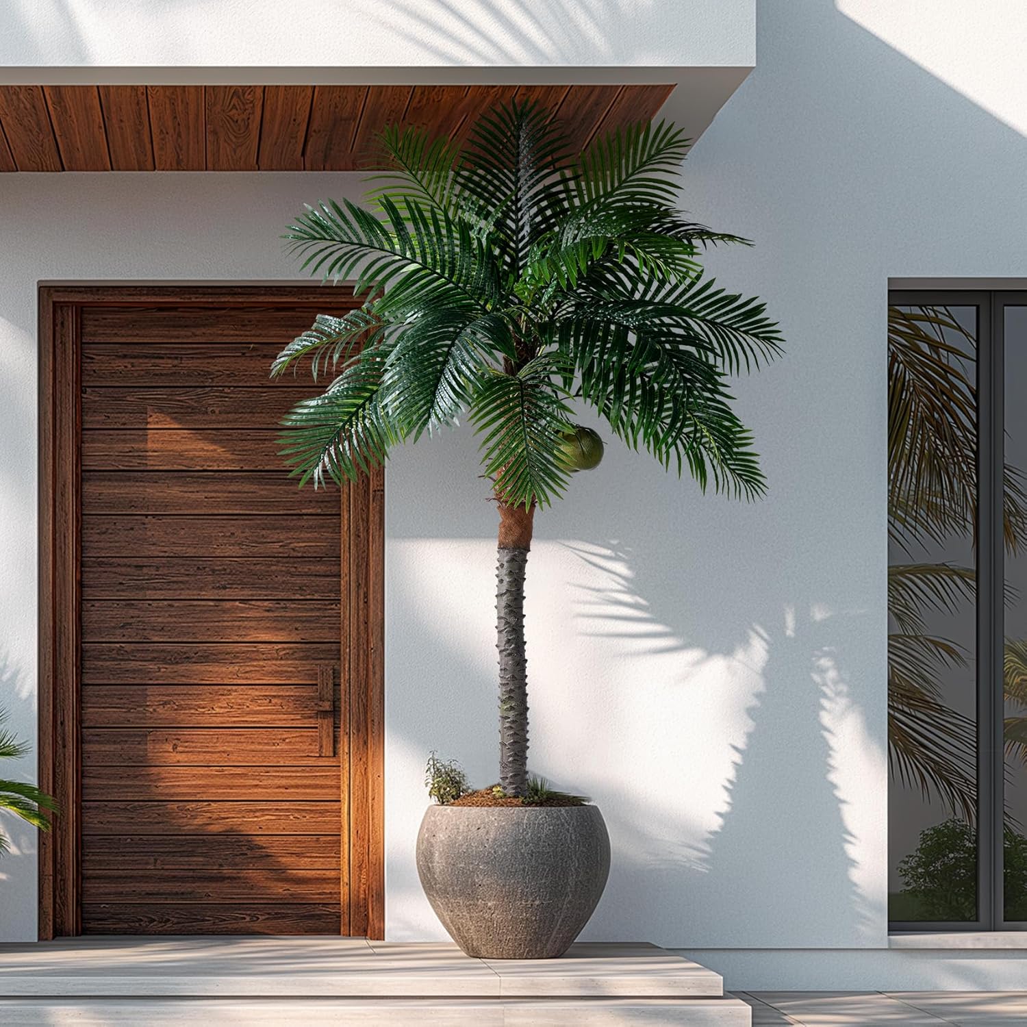 Erimda 82FT Artificial Phoenix Palm Tree with Coconut Fruit