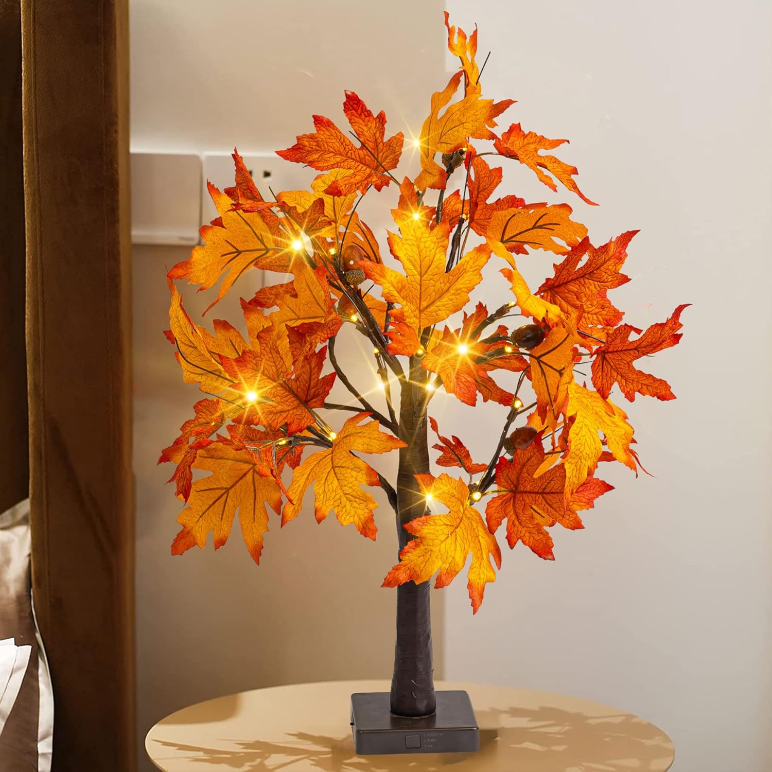 Dazzle Bright 2 Pack 24 Inch Lighted Maple Tree Decorations