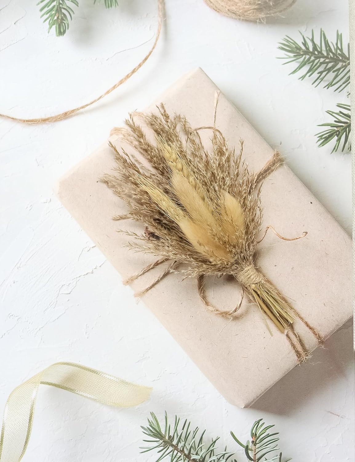 Mini Dried Flower Bouquet Pack of 6 Grey