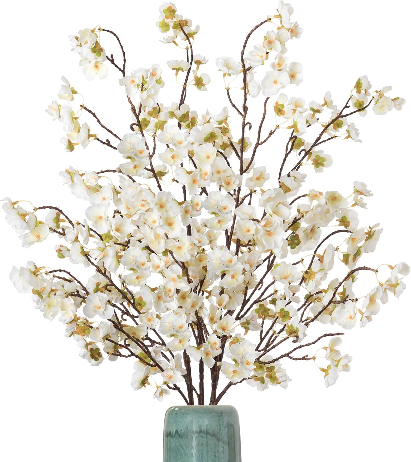 4 Pcs Artificial Cherry Blossom Flower Branches for Home Decor Spring Centerpieces