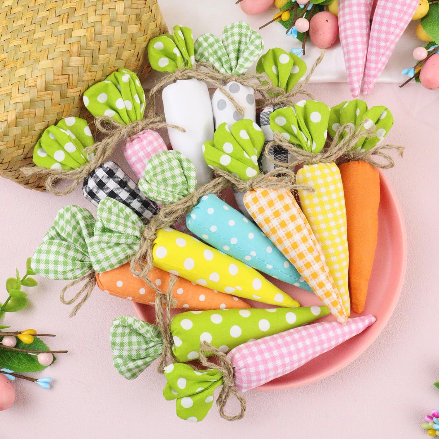 Brihasory Easter Carrots Decorations Set of 12