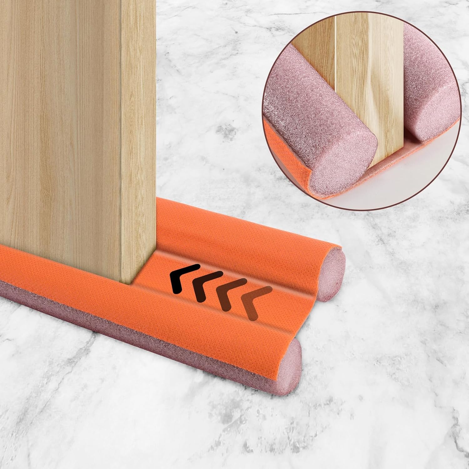 Black Door Draft Blocker 36 Inch Insulation Seal