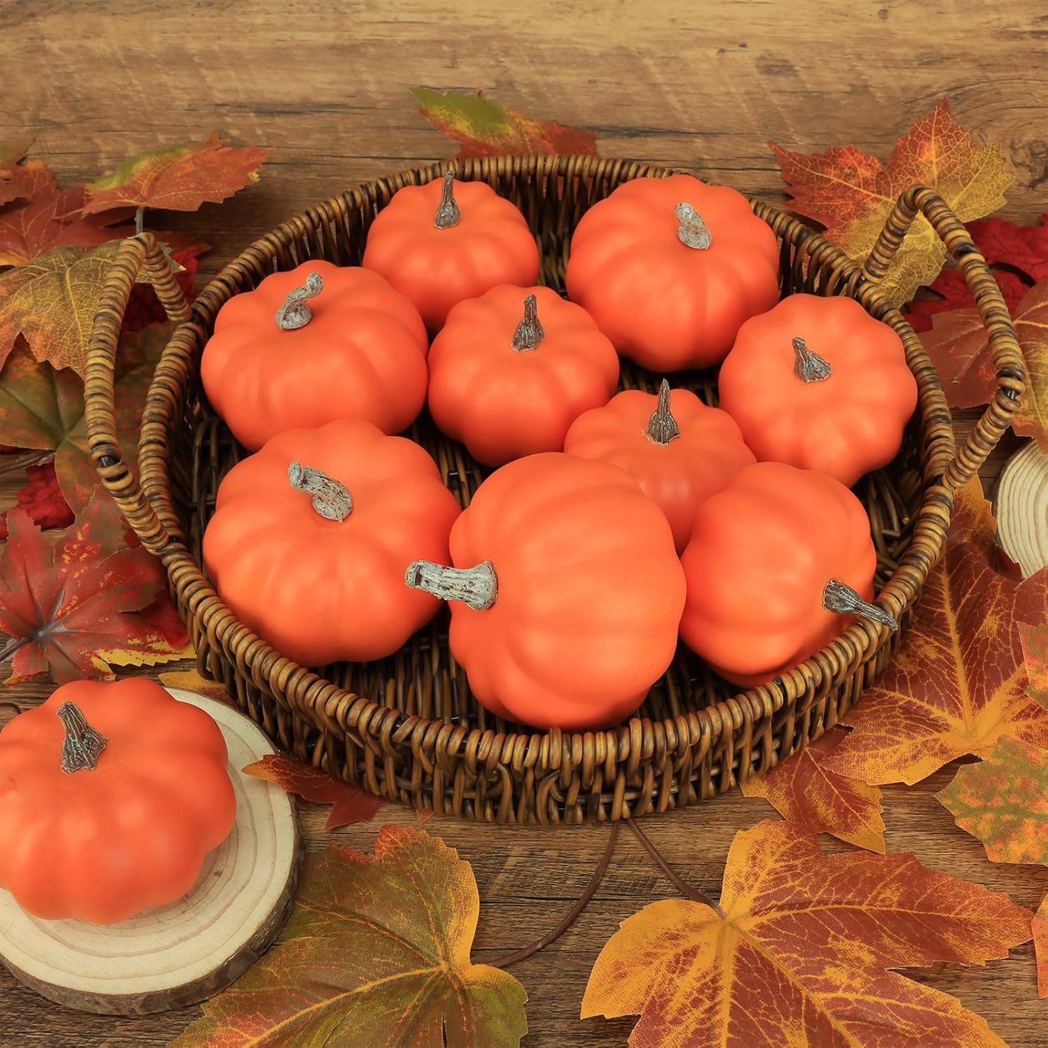 10 Pcs Fake Pumpkins Fall Thanksgiving Decorations