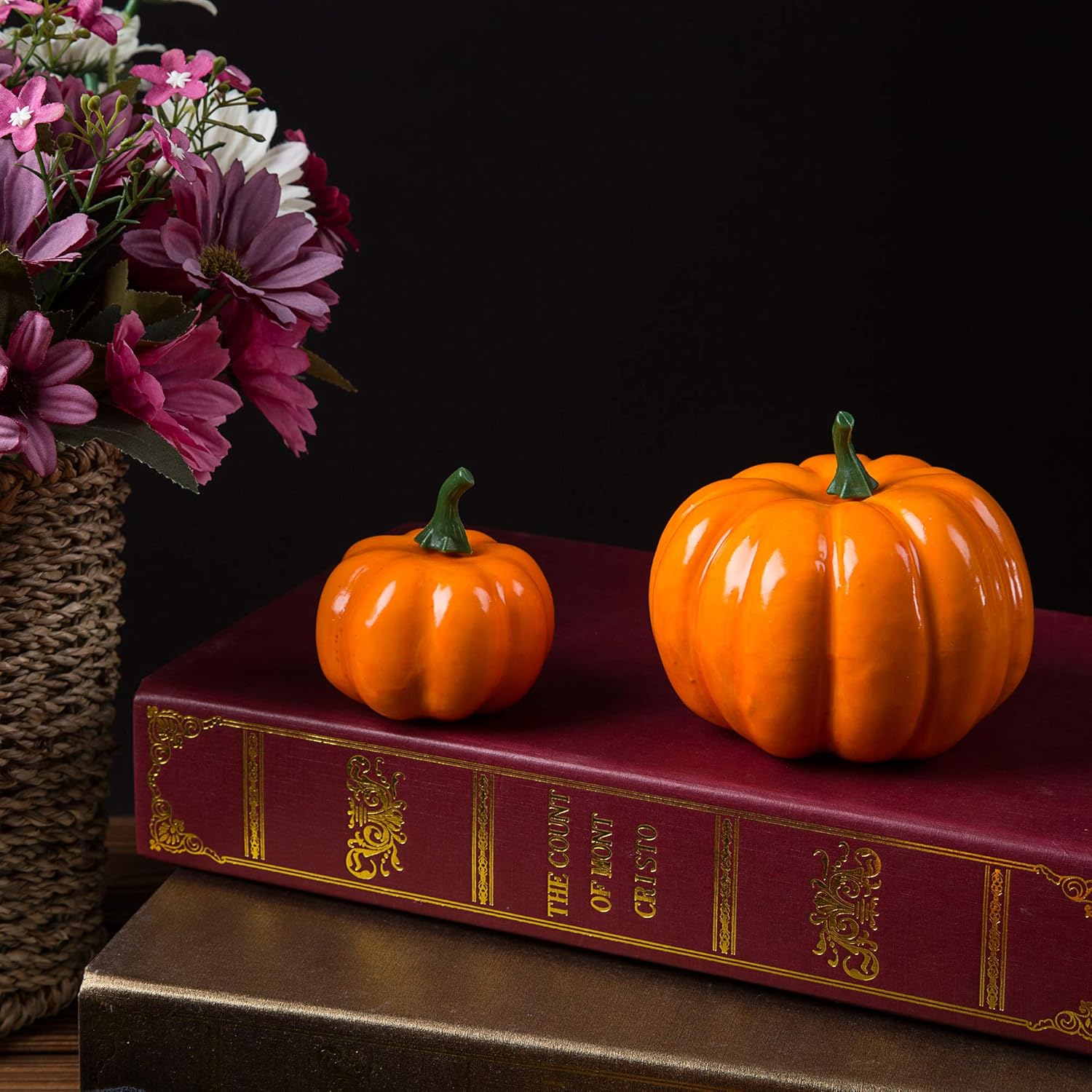 Ogrmar 12 Pack Assorted Artificial Pumpkins