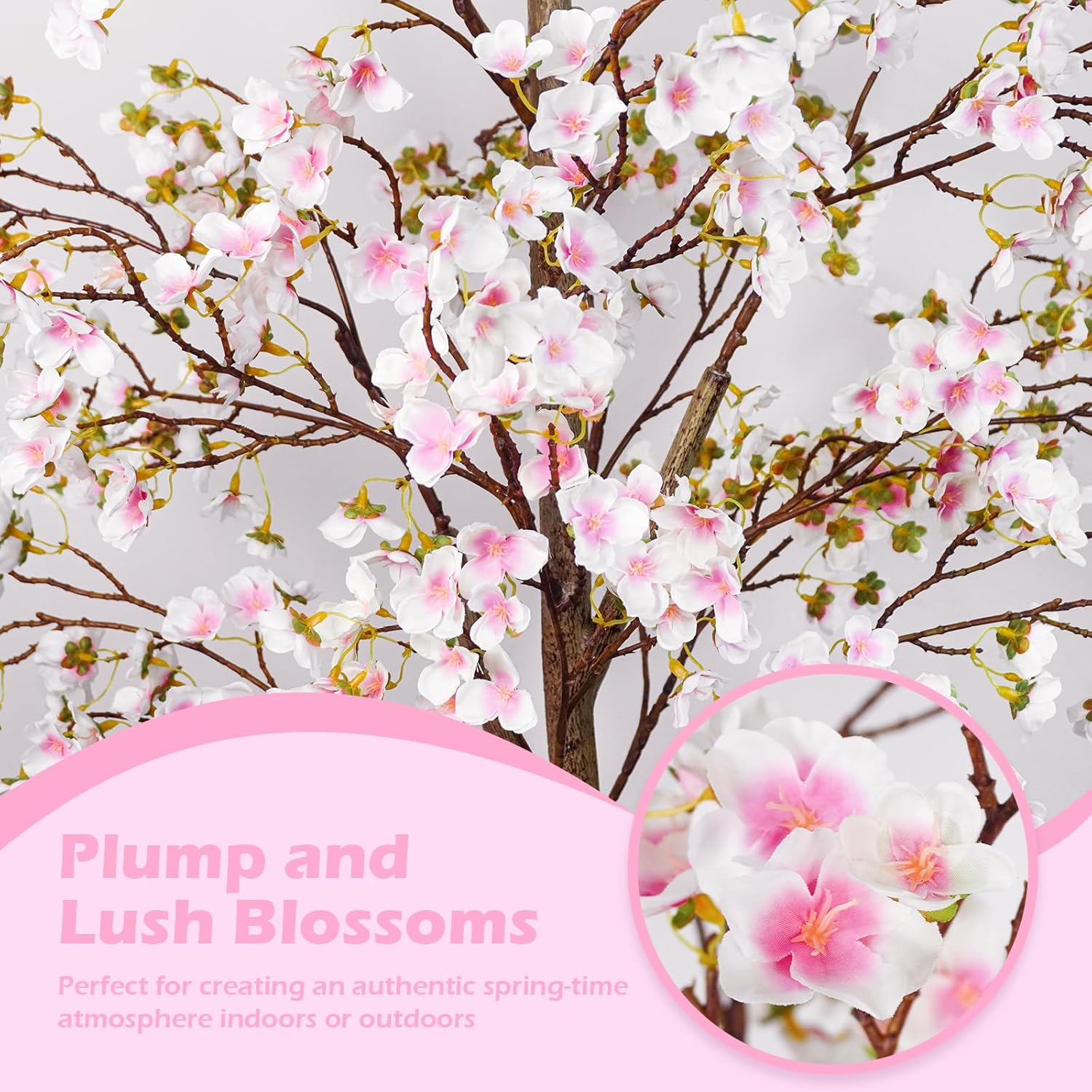 Cherry Blossom Tree 6FT Artificial Pink Indoor Decor