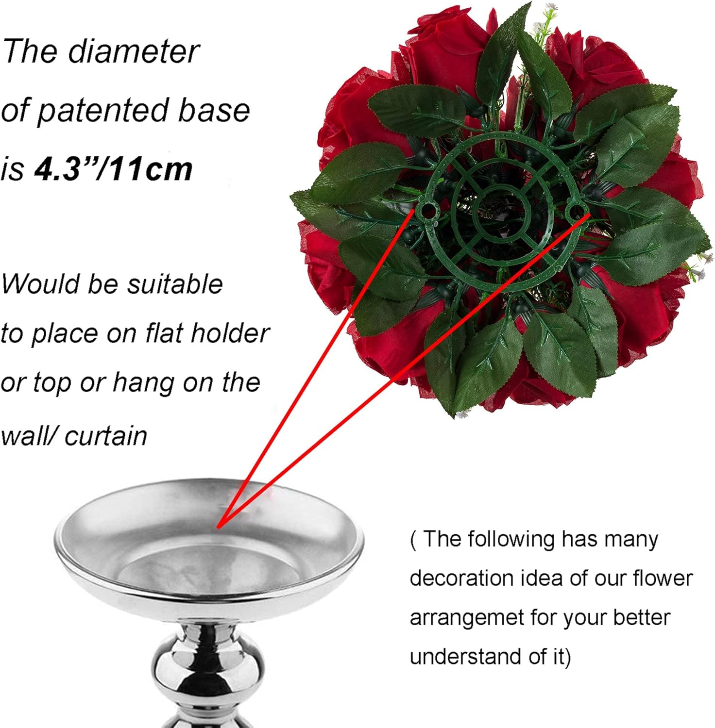 Blosmon Flower Balls Wedding Rose Centerpieces 2 Pcs