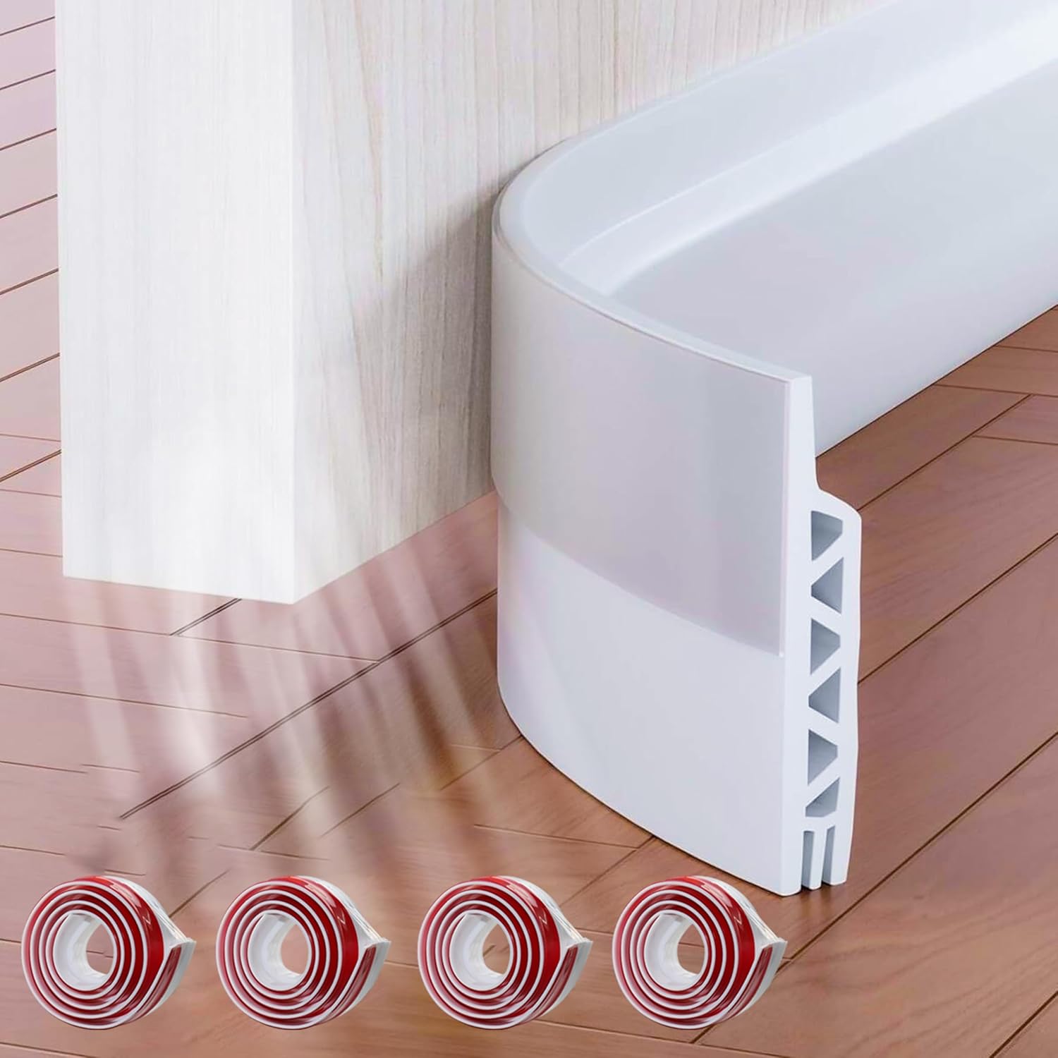 MCOTOP Door Draft Stopper 4 Pack Weather Stripping Noise Blocker