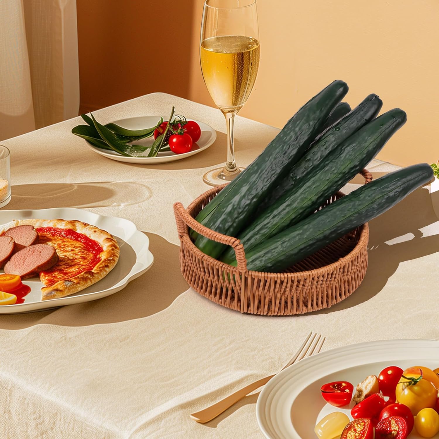 Gresorth 2pcs Soft PU Artificial Cucumber Decor