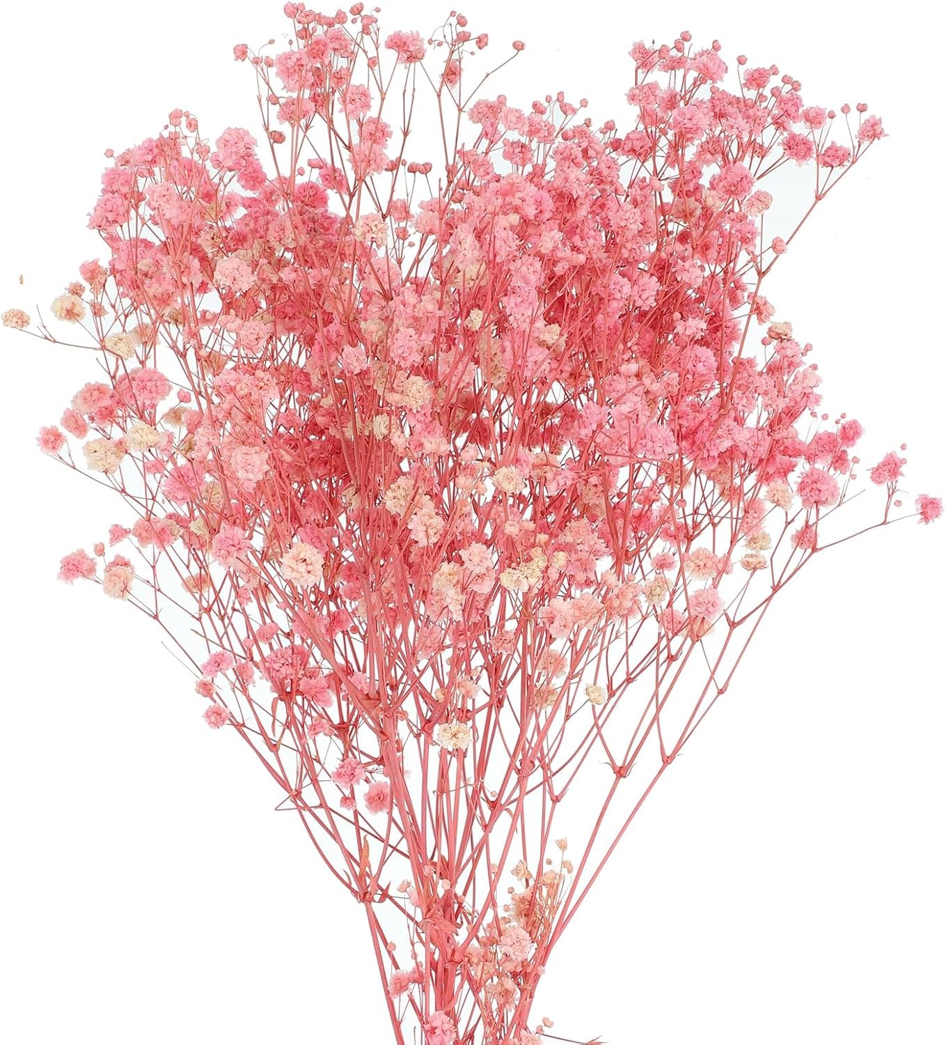 MECCANIXITY Artificial Dried Babys Breath Flowers 12 Inch Light Pink