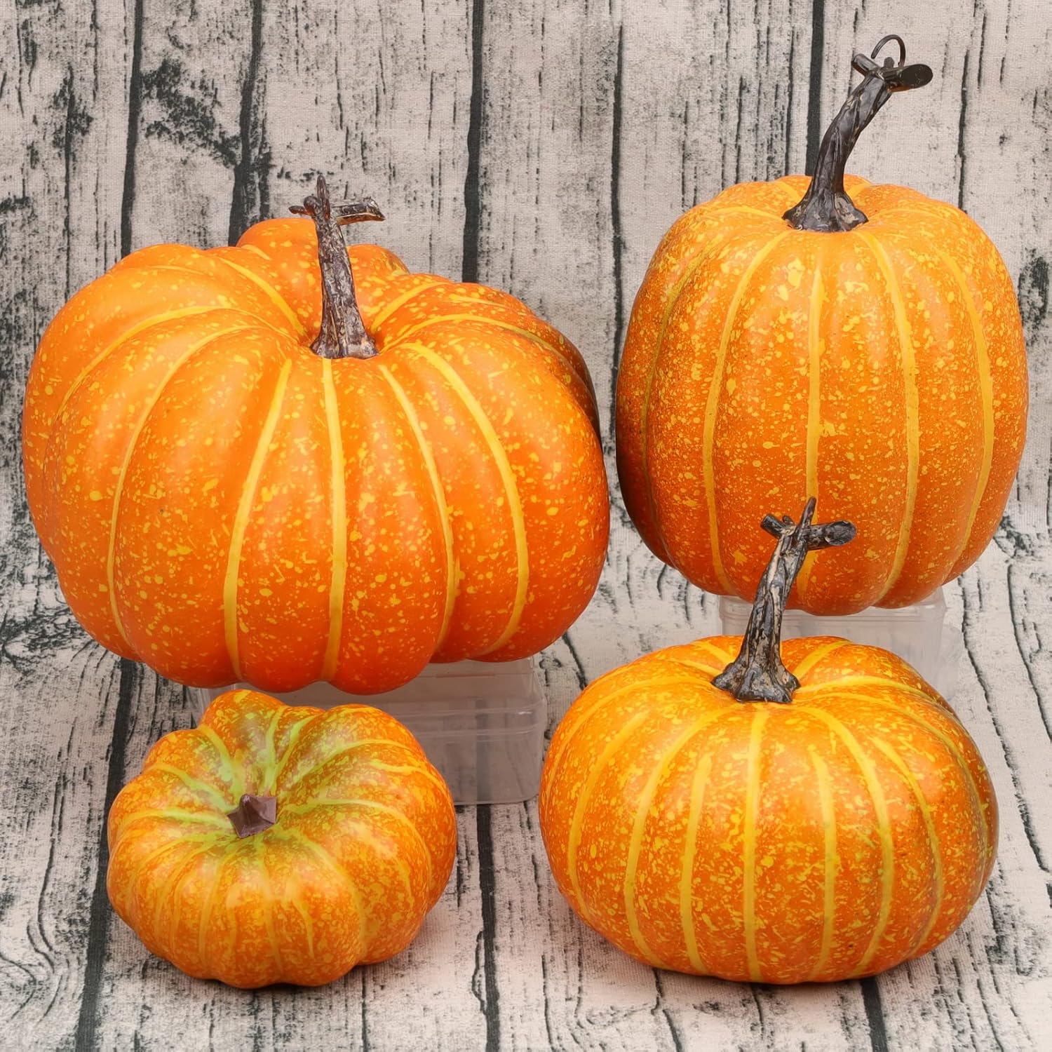 Gresorth 4 PCS Artificial Pumpkin Fall Decoration