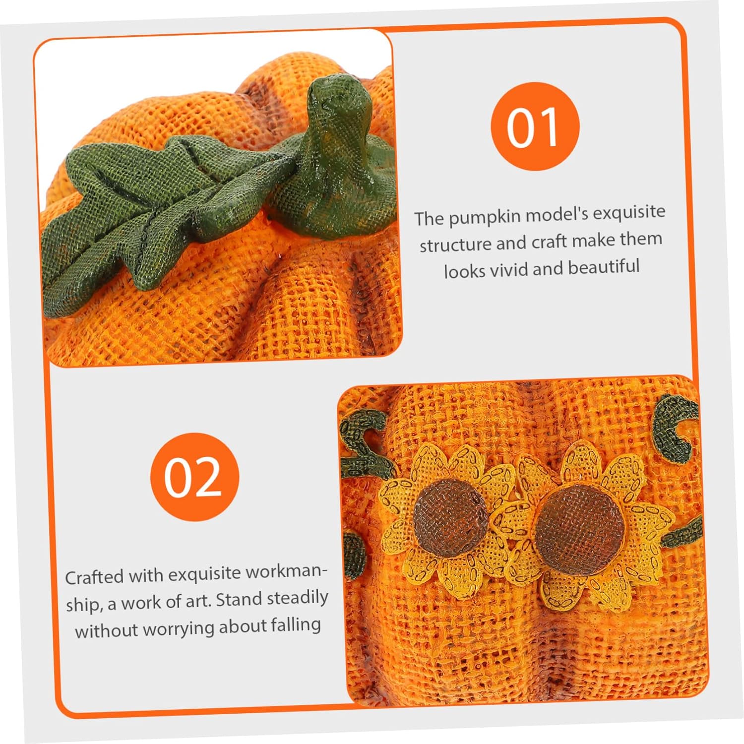 Realistic Artificial Pumpkin Model for Fall Decor