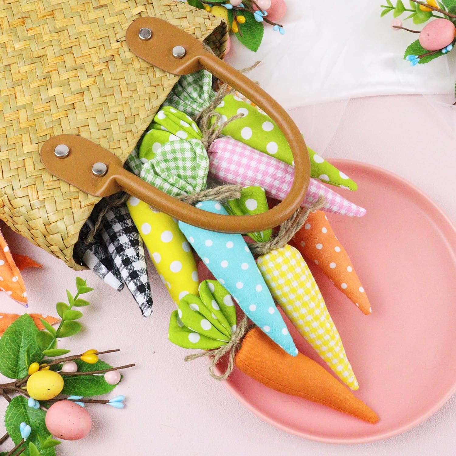 Brihasory Easter Carrots Decorations Set of 12