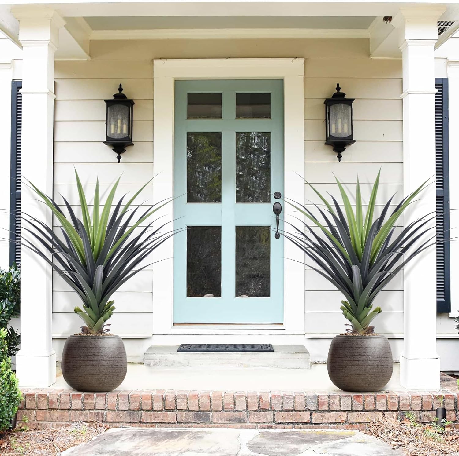 4ft Artificial Spiked Agave Plant Set of 2