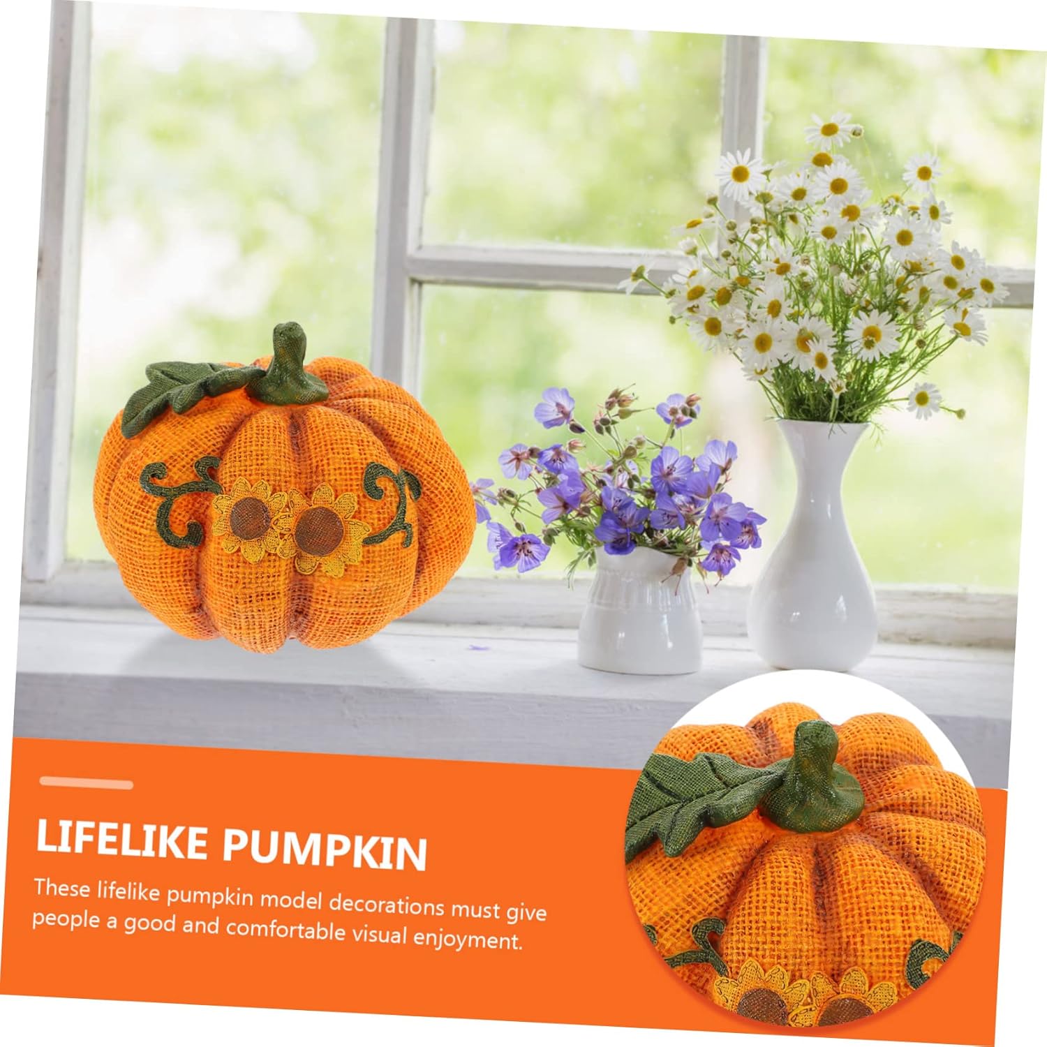 Realistic Artificial Pumpkin Model for Fall Decor