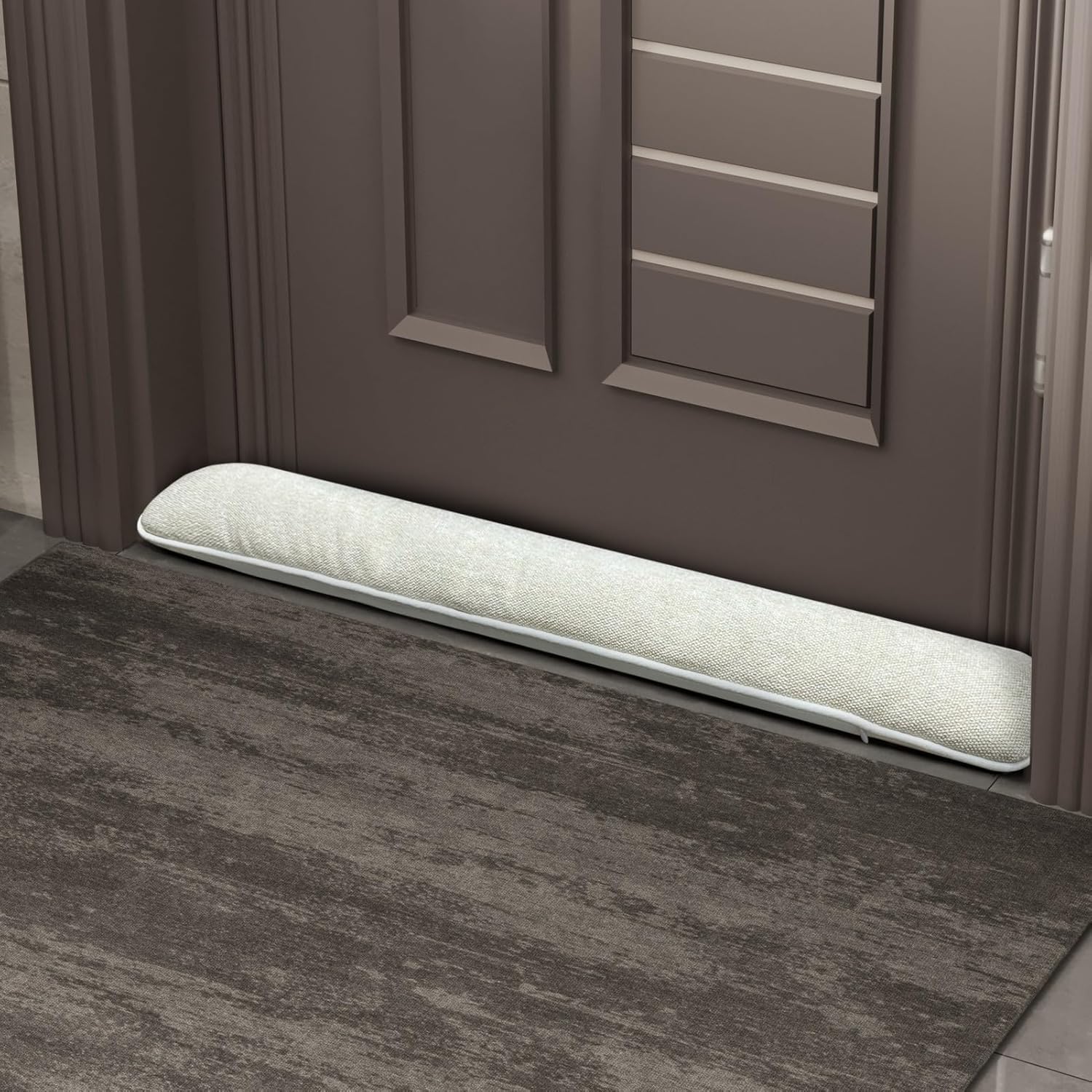Adjustable 36 Inch Linen Draft Stopper Gray