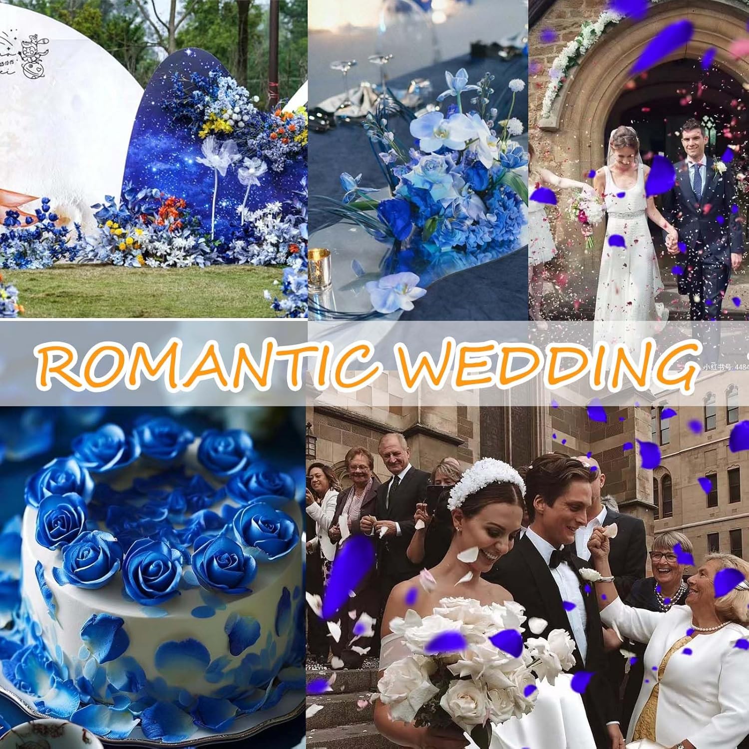 Tavkite Dried Blue Rose Petals for Wedding Decor