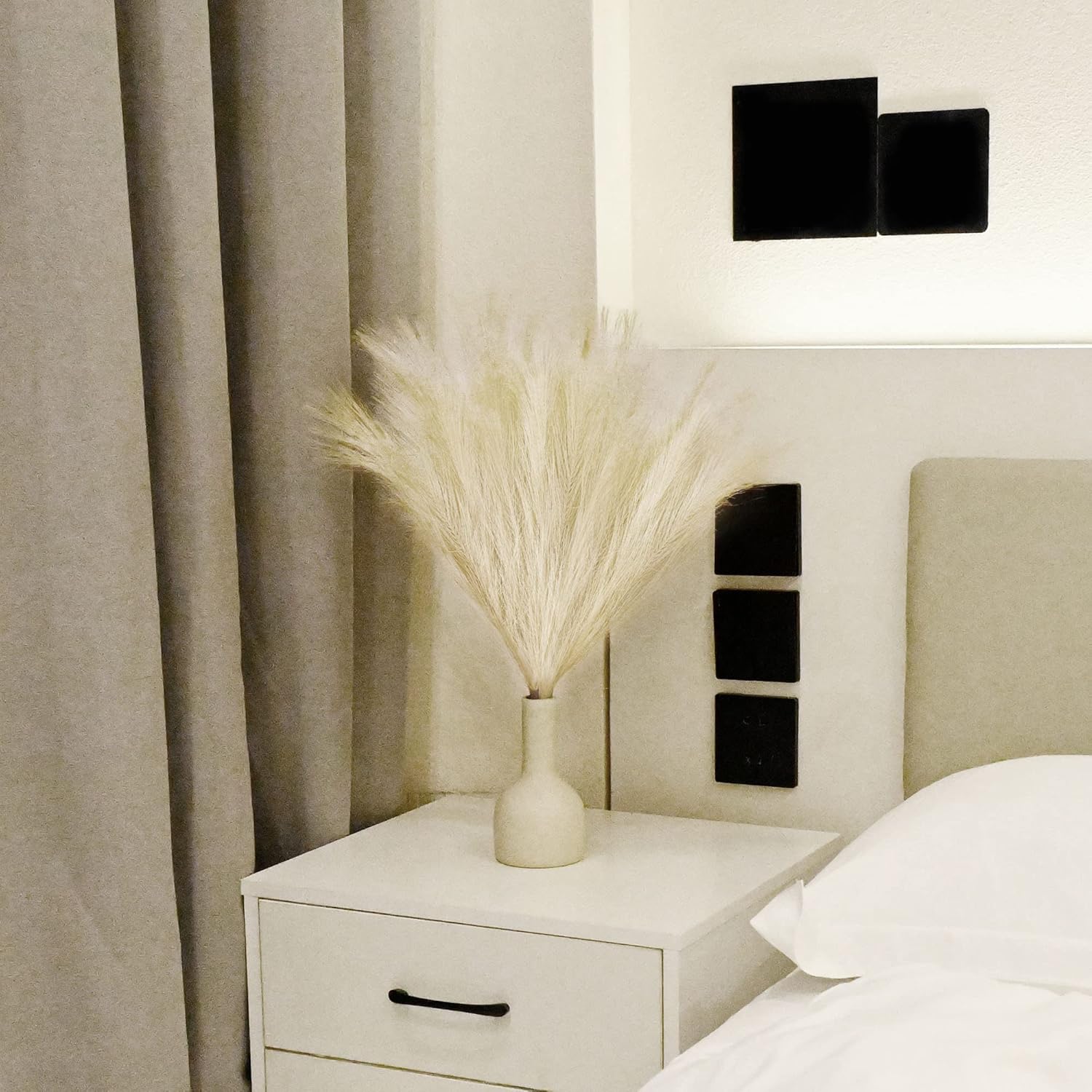 6PCS Faux Pampas Grass Arrangement Beige