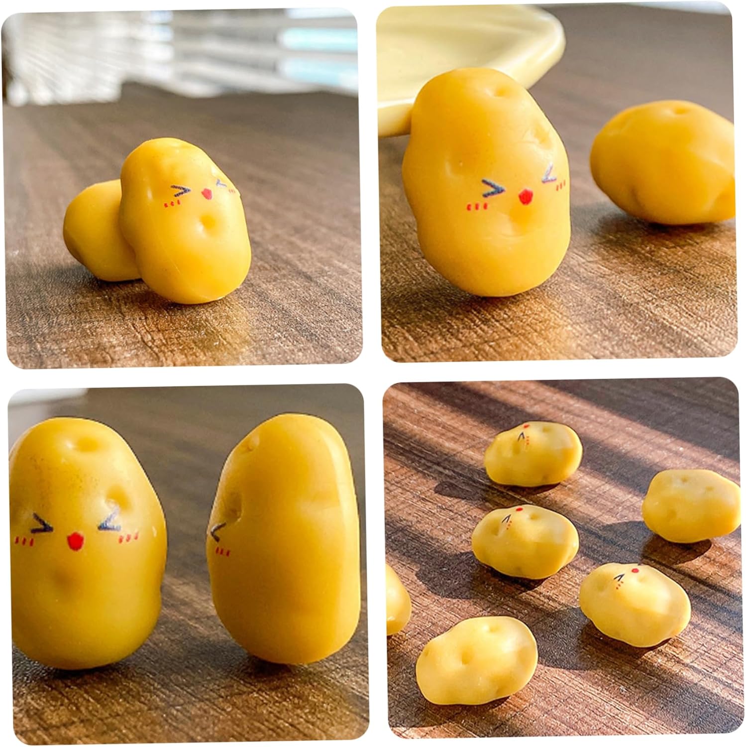 CUCUFA Mini Artificial Potatoes 50Pcs for Dollhouse Decor